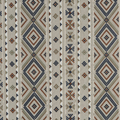 MULBERRY FD715.H46.0 SHAFTESBURY BLUE/LOVAT Fabric - Eade's Wallpaper