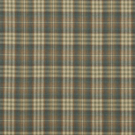 MULBERRY FD748.R43.0 NEVIS TEAL/RUSSET Fabric - Eade's Wallpaper