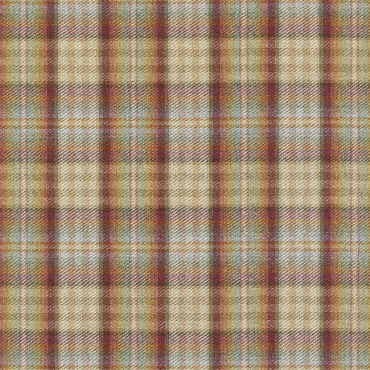 MULBERRY FD748.V94.0 NEVIS RED/ STONE Fabric - Eade's Wallpaper