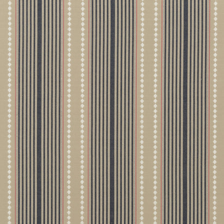 MULBERRY FD753.H49.0 BRIGHTON STRIPE INDIGO/LINEN Fabric - Eade's Wallpaper
