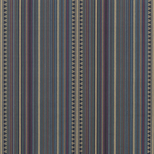MULBERRY FD756.R11.0 PAGEANT STRIPE TEAL Fabric - Eade's Wallpaper