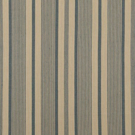 MULBERRY FD758.R30.0 COLLEGE STRIPE TEAL/LINEN Fabric - Eade's Wallpaper