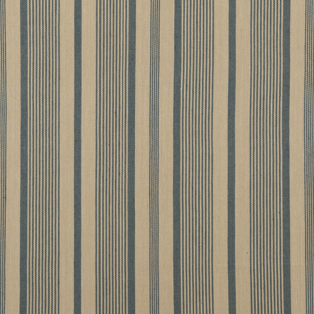MULBERRY FD758.R30.0 COLLEGE STRIPE TEAL/LINEN Fabric - Eade's Wallpaper