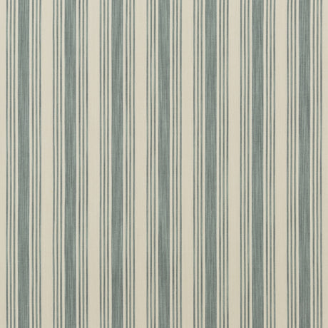 MULBERRY FD759.R11.0 HAMMOCK STRIPE TEAL Fabric - Eade's Wallpaper