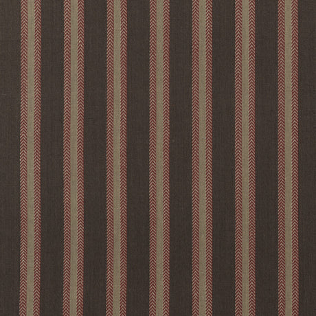 MULBERRY FD760.A132.0 CHESTER STRIPE WOODSMOKE/RUSSET Fabric - Eade's Wallpaper