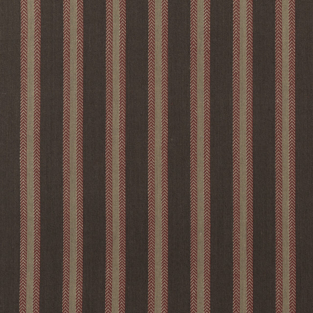 MULBERRY FD760.A132.0 CHESTER STRIPE WOODSMOKE/RUSSET Fabric - Eade's Wallpaper