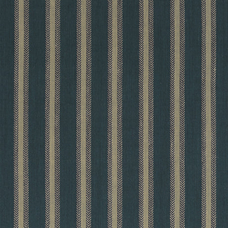 MULBERRY FD760.R11.0 CHESTER STRIPE TEAL Fabric - Eade's Wallpaper