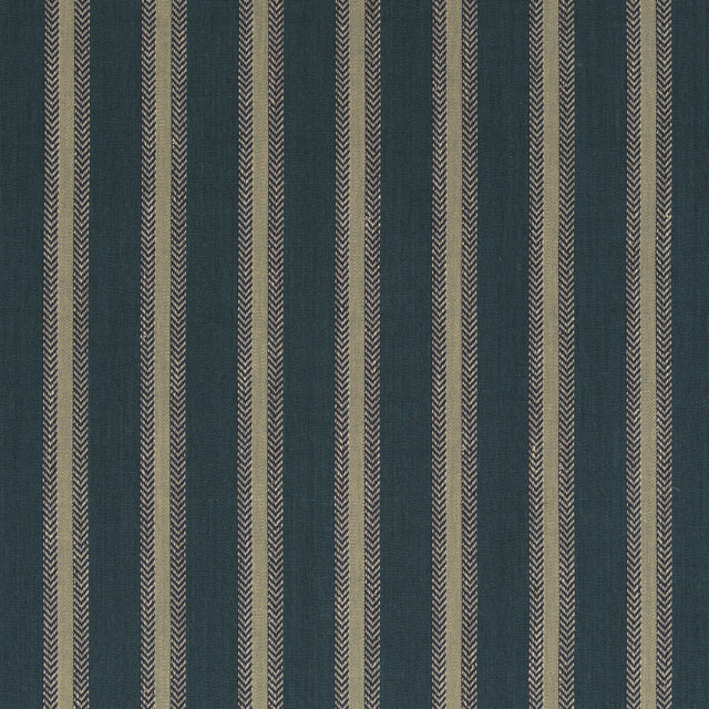 MULBERRY FD760.R11.0 CHESTER STRIPE TEAL Fabric - Eade's Wallpaper