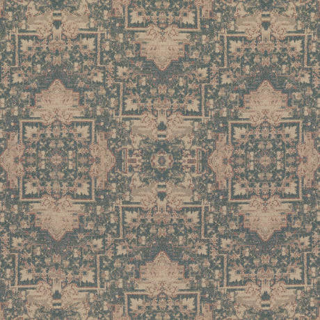 MULBERRY FD782.G16.0 FADED TAPESTRY BLUE/STONE Fabric - Eade's Wallpaper