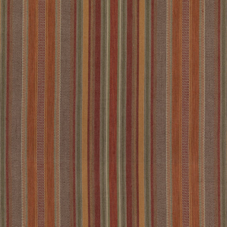 MULBERRY FD784.V54.0 RUSTIC STRIPE RED/PLUM Fabric - Eade's Wallpaper