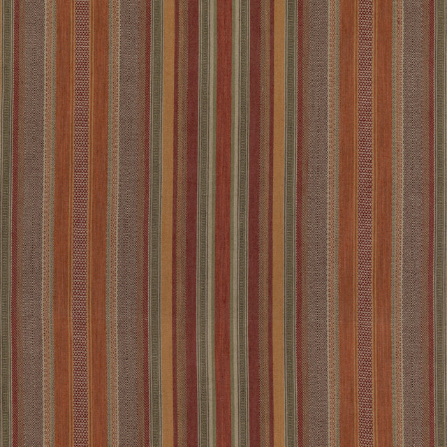 MULBERRY FD784.V54.0 RUSTIC STRIPE RED/PLUM Fabric - Eade's Wallpaper