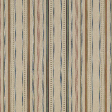 MULBERRY FD788.G34.0 RACING STRIPE DENIM Fabric - Eade's Wallpaper
