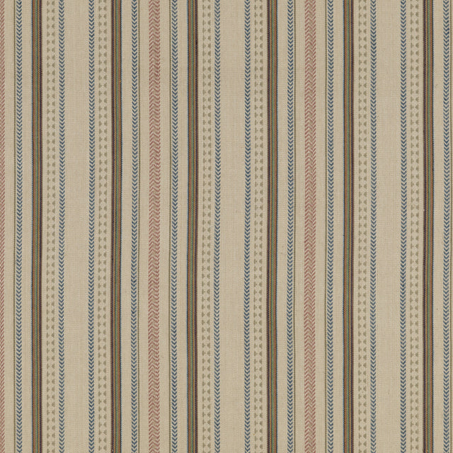 MULBERRY FD788.G34.0 RACING STRIPE DENIM Fabric - Eade's Wallpaper