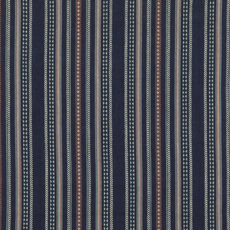 MULBERRY FD788.H10.0 RACING STRIPE INDIGO Fabric - Eade's Wallpaper