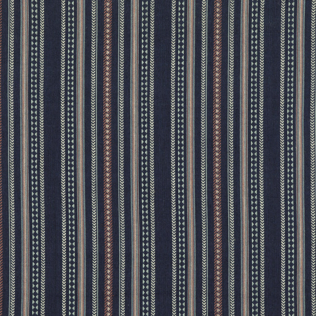 MULBERRY FD788.H10.0 RACING STRIPE INDIGO Fabric - Eade's Wallpaper