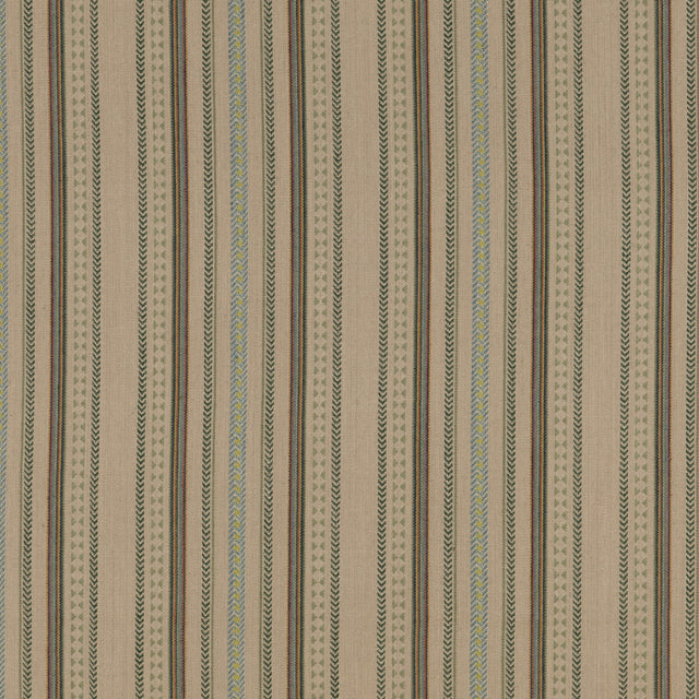MULBERRY FD788.R106.0 RACING STRIPE LOVAT Fabric - Eade's Wallpaper