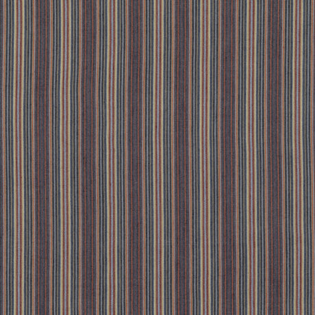 MULBERRY FD789.G103.0 FALCONER STRIPE INDIGO/RED Fabric - Eade's Wallpaper