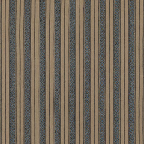 MULBERRY FD790.G34.0 COWDRAY STRIPE DENIM Fabric - Eade's Wallpaper