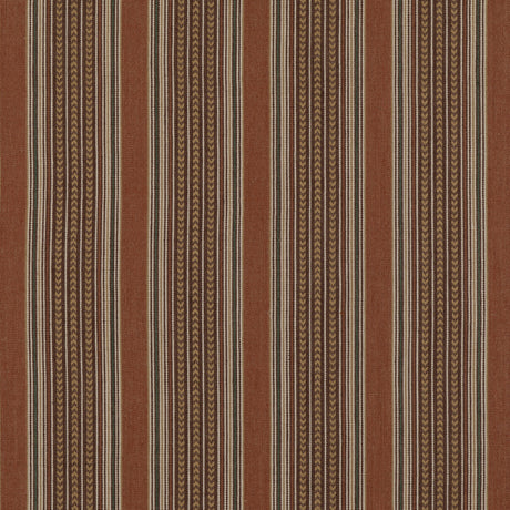 MULBERRY FD792.T30.0 BERBER STRIPE SPICE Fabric - Eade's Wallpaper