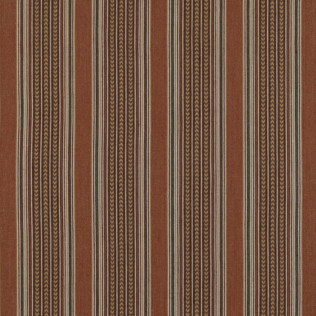 MULBERRY FD792.T30.0 BERBER STRIPE SPICE Fabric - Eade's Wallpaper