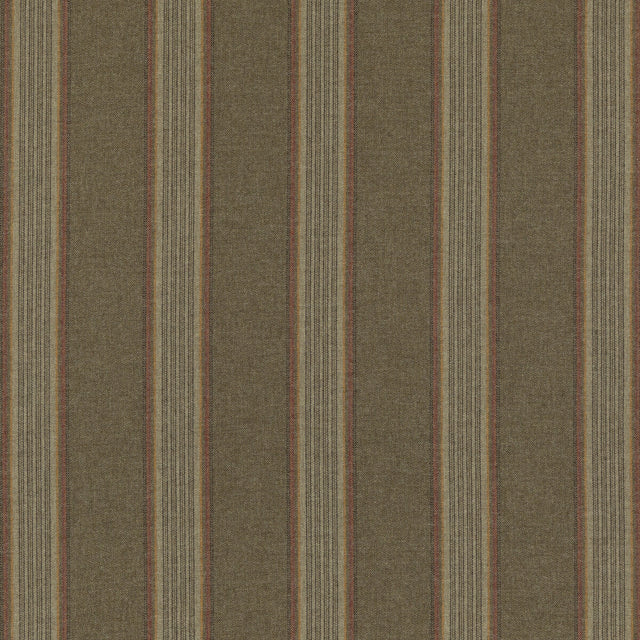 MULBERRY FD808.R106.0 MORAY STRIPE LOVAT Fabric - Eade's Wallpaper