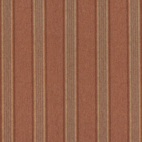 MULBERRY FD808.V55.0 MORAY STRIPE RUSSET Fabric - Eade's Wallpaper