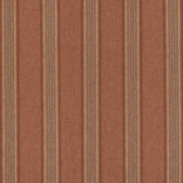 MULBERRY FD808.V55.0 MORAY STRIPE RUSSET Fabric - Eade's Wallpaper