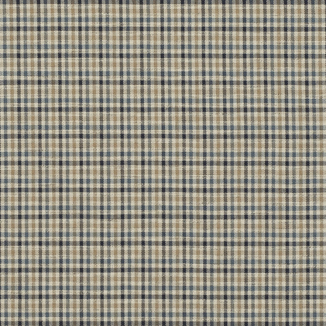 MULBERRY FD810.H10.0 BABINGTON CHECK INDIGO Fabric - Eade's Wallpaper