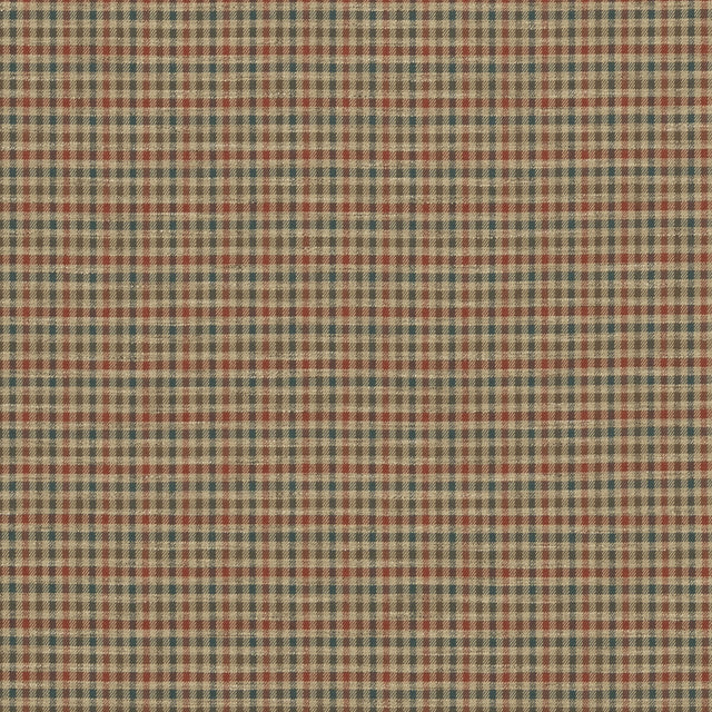 MULBERRY FD810.R50.0 BABINGTON CHECK TEAL/SPICE Fabric - Eade's Wallpaper