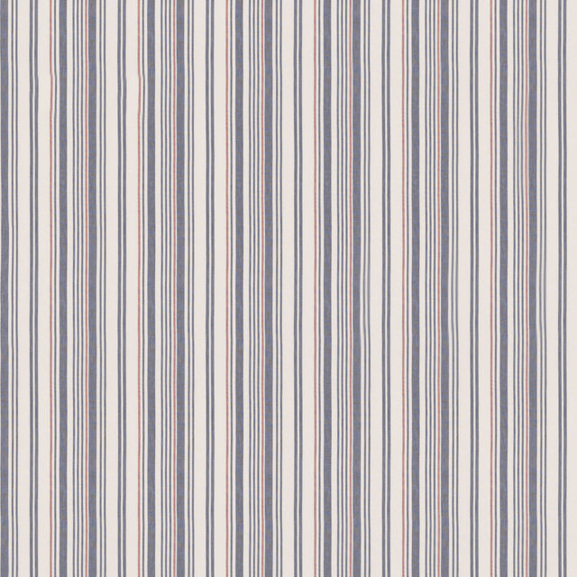 MULBERRY FD814.G103.0 SPINNAKER STRIPE INDIGO/RED Fabric - Eade's Wallpaper