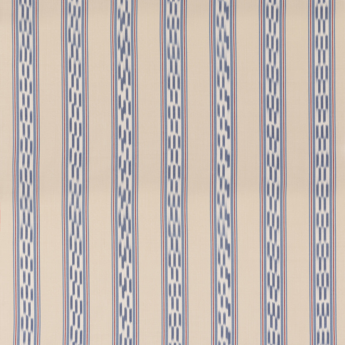 MULBERRY FD819.G103.0 BREEZY STRIPE BLUE/RED Fabric - Eade's Wallpaper