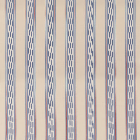 MULBERRY FD819.G103.0 BREEZY STRIPE BLUE/RED Fabric - Eade's Wallpaper