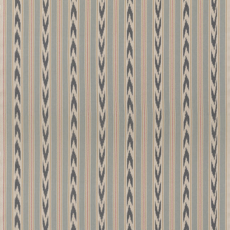 MULBERRY FD821.G103.0 NEWPORT STRIPE BLUE/RED Fabric - Eade's Wallpaper