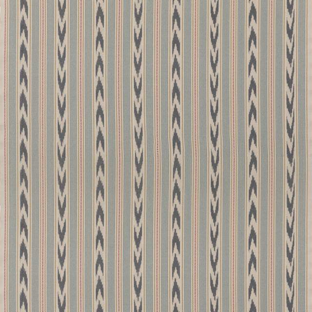 MULBERRY FD821.G103.0 NEWPORT STRIPE BLUE/RED Fabric - Eade's Wallpaper