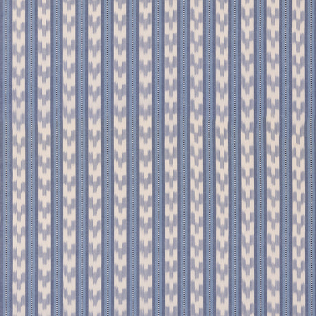 MULBERRY FD824.H101.0 CHART STRIPE BLUE Fabric - Eade's Wallpaper