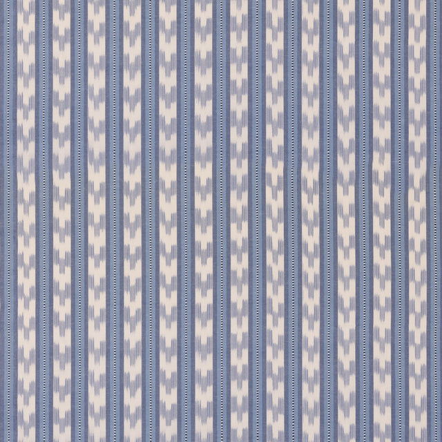MULBERRY FD824.H101.0 CHART STRIPE BLUE Fabric - Eade's Wallpaper