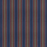 MULBERRY FD827.G103.0 WESTERLY STRIPE INDIGO/RED Fabric - Eade's Wallpaper