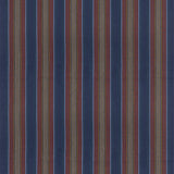 MULBERRY FD827.G103.0 WESTERLY STRIPE INDIGO/RED Fabric - Eade's Wallpaper
