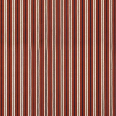MULBERRY FD828.V110.0 STARBOARD STRIPE RED/INDIGO Fabric - Eade's Wallpaper