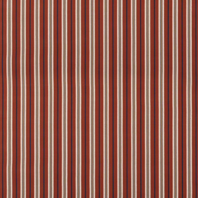 MULBERRY FD828.V110.0 STARBOARD STRIPE RED/INDIGO Fabric - Eade's Wallpaper