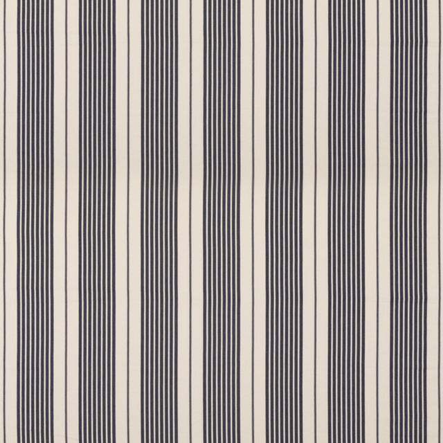 MULBERRY FD833.H10.0 CLIFF STRIPE INDIGO Fabric - Eade's Wallpaper