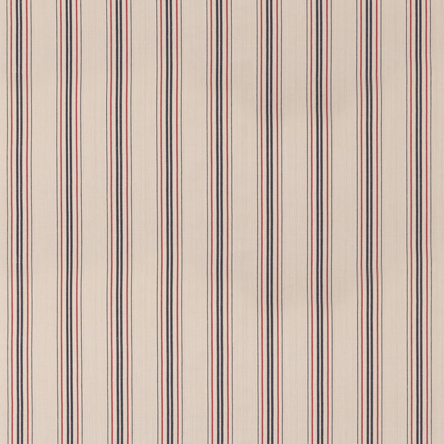MULBERRY FD834.G103.0 SEAFORD STRIPE BLUE/RED Fabric - Eade's Wallpaper