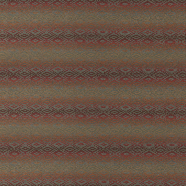 MULBERRY FD836.V90.0 BEAUMARIS RED/GREEN Fabric - Eade's Wallpaper