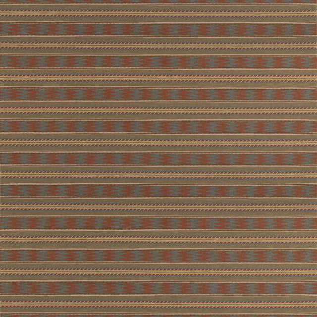MULBERRY FD837.V158.0 INVERARAY RUSSET/TEAL Fabric - Eade's Wallpaper