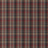 MULBERRY FD838.A44.0 LINDISFARNE PLAID CHARCOAL/RED Fabric - Eade's Wallpaper