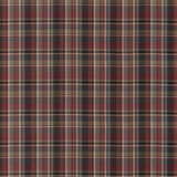 MULBERRY FD838.A44.0 LINDISFARNE PLAID CHARCOAL/RED Fabric - Eade's Wallpaper
