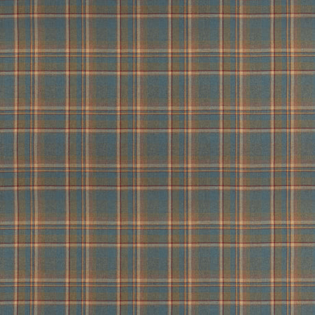 MULBERRY FD838.R11.0 LINDISFARNE PLAID TEAL Fabric - Eade's Wallpaper