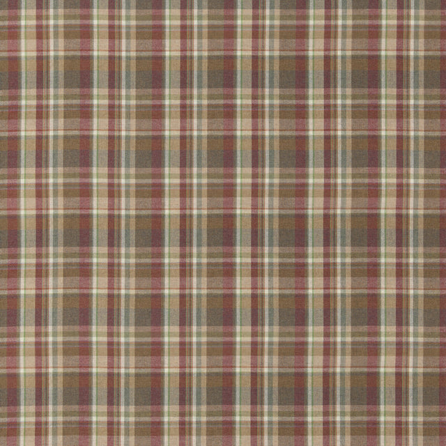 MULBERRY FD838.V102.0 LINDISFARNE PLAID RED/GOLD Fabric - Eade's Wallpaper