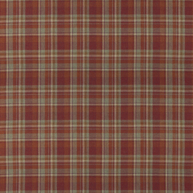 MULBERRY FD838.V55.0 LINDISFARNE PLAID RUSSET Fabric - Eade's Wallpaper