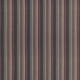 MULBERRY FD839.A44.0 LINDISFARNE STRIPE CHARCOAL/RED Fabric - Eade's Wallpaper
